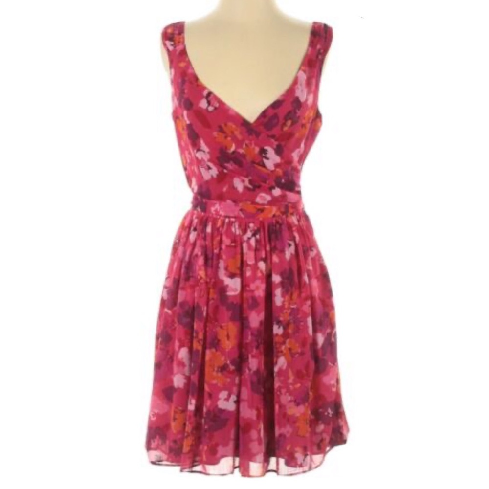 Express Floral Dress Hot Pink